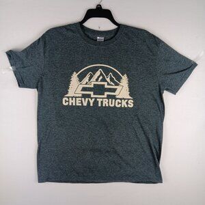 "Chevy Trucks" Printed Men's Sz XL T-Shirt, Gildan Sof, Matte Gray, Logo